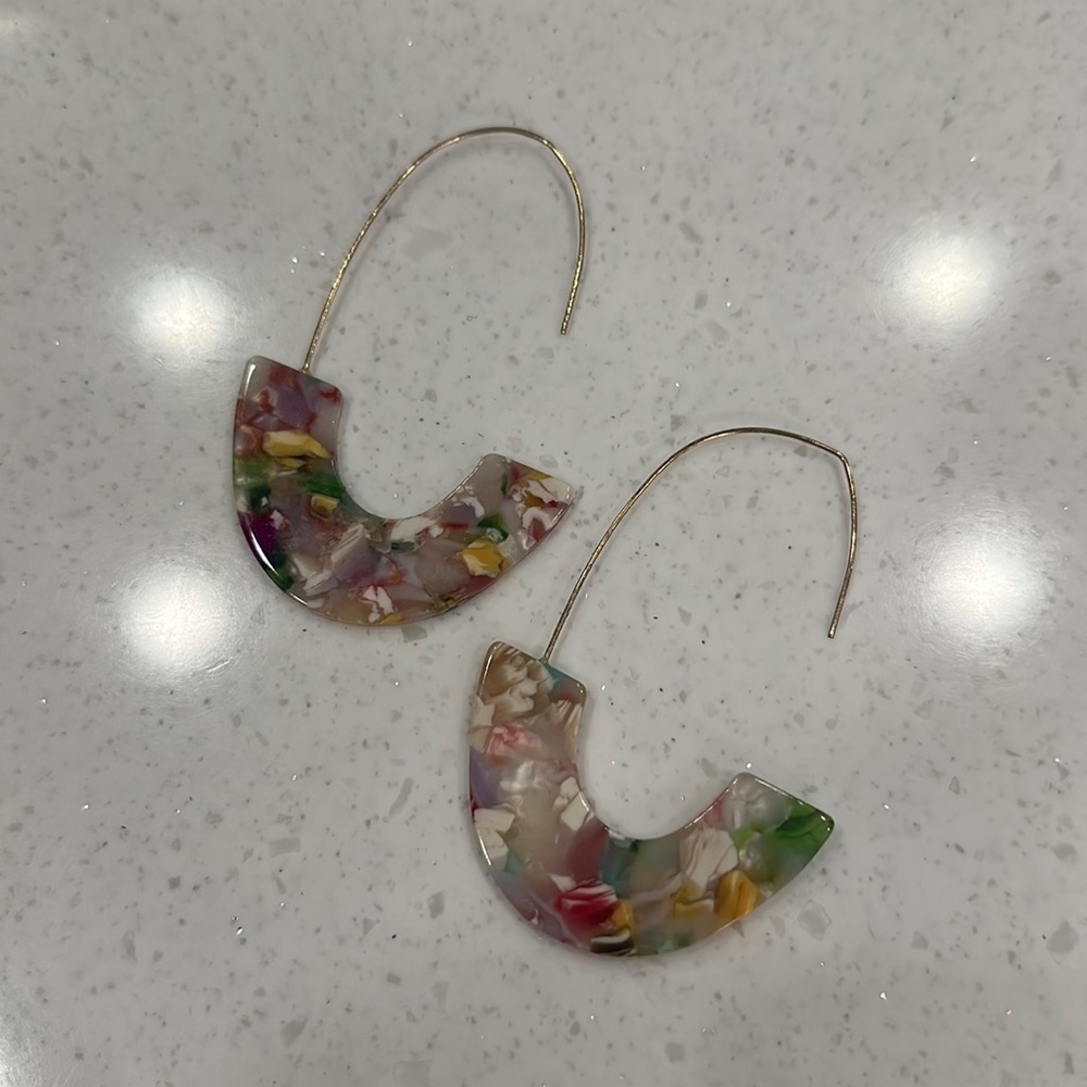 Multicolored Acrylic Earrings